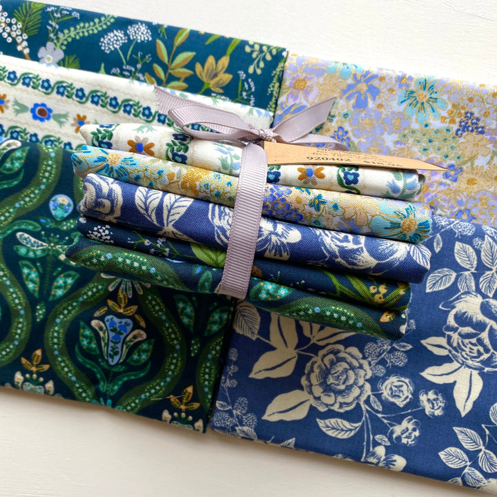 Default English Rose FQ Bundle in Blue - 5 FQs - Rifle Paper Co.