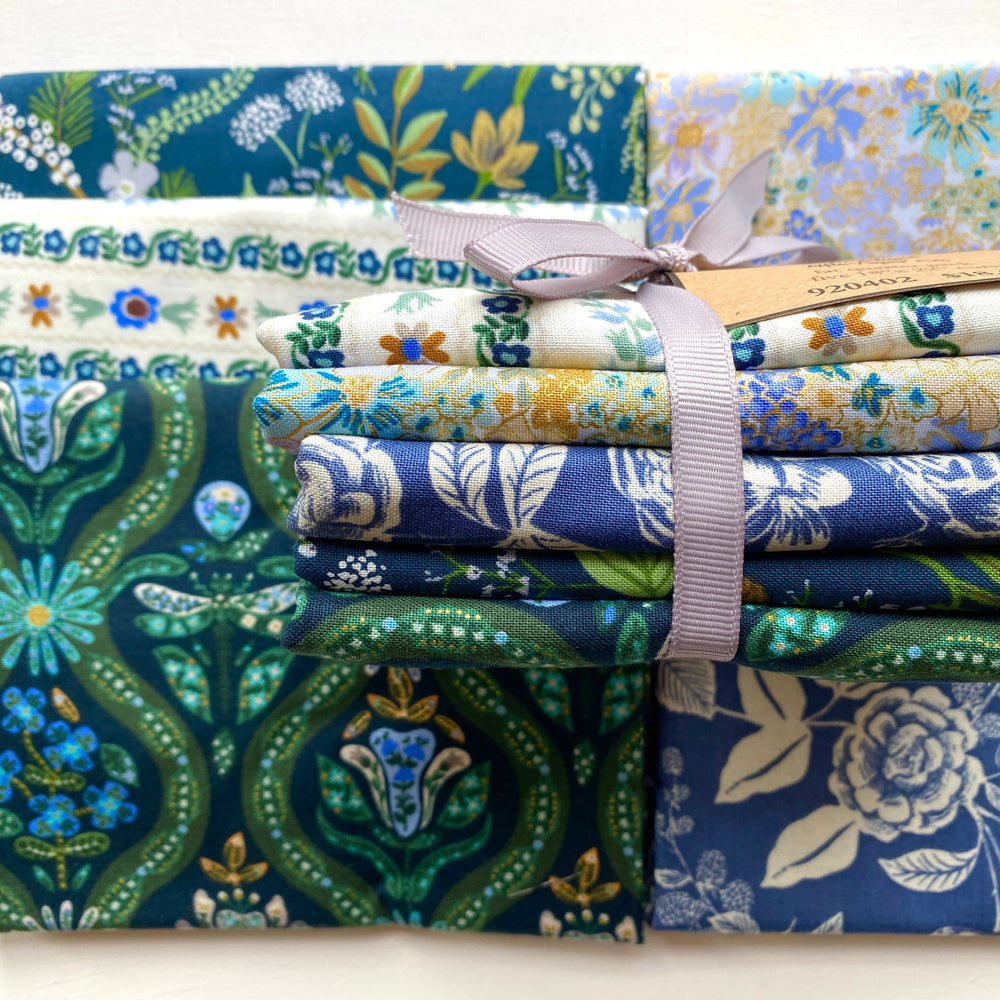 Default English Rose FQ Bundle in Blue - 5 FQs - Rifle Paper Co.