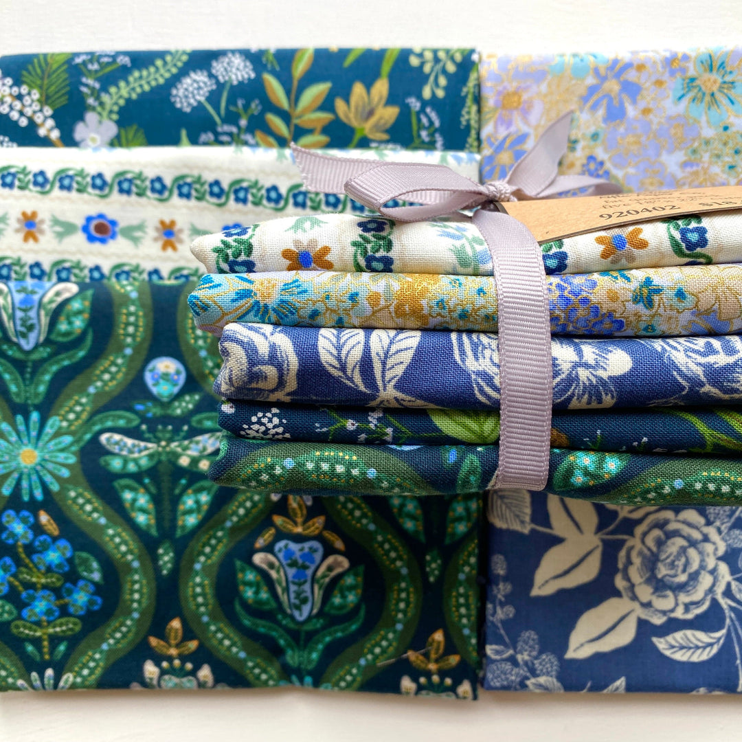 Default English Rose FQ Bundle in Blue - 5 FQs - Rifle Paper Co.