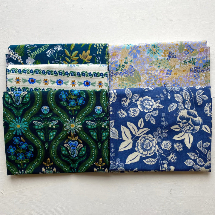 Default English Rose FQ Bundle in Blue - 5 FQs - Rifle Paper Co.