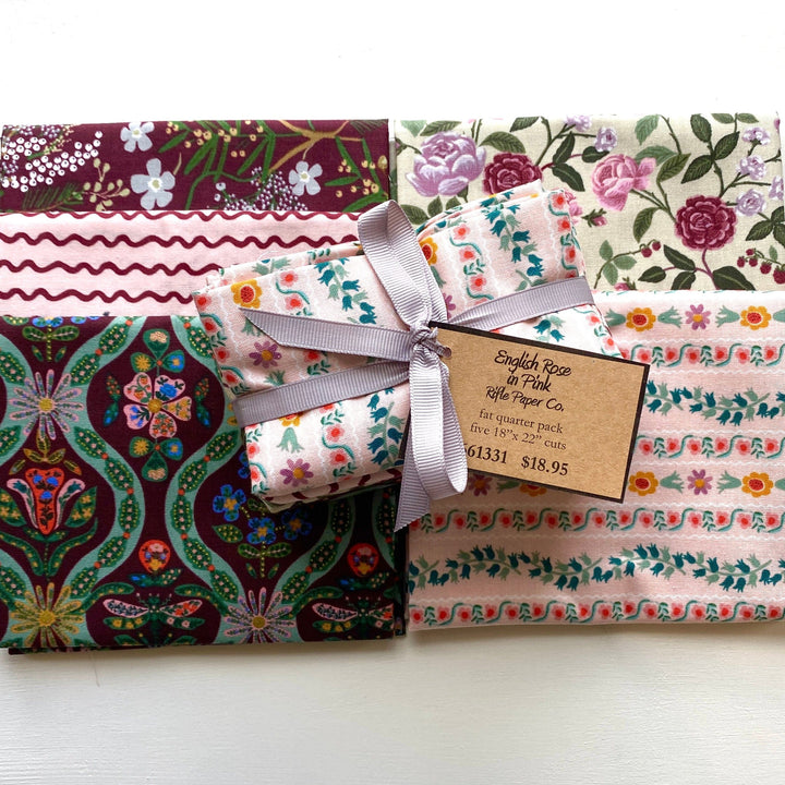 Default English Rose FQ Bundle in Pink - 5 FQs - Rifle Paper Co.