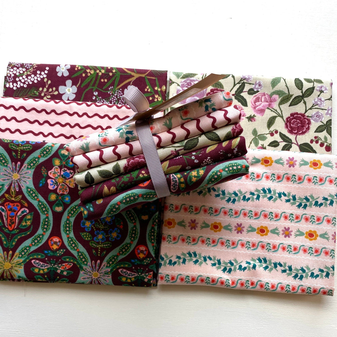 Default English Rose FQ Bundle in Pink - 5 FQs - Rifle Paper Co.