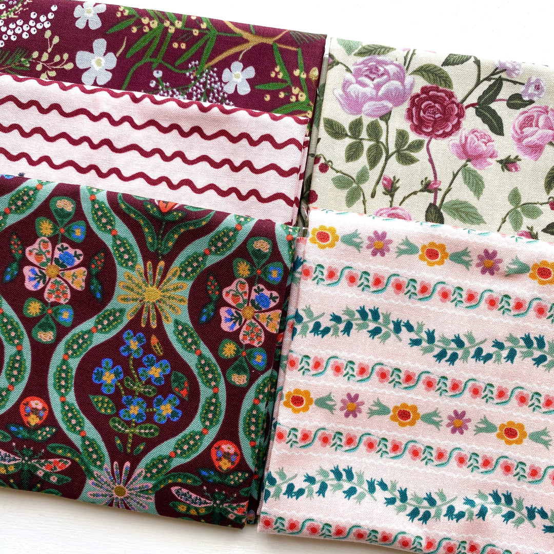 Default English Rose FQ Bundle in Pink - 5 FQs - Rifle Paper Co.