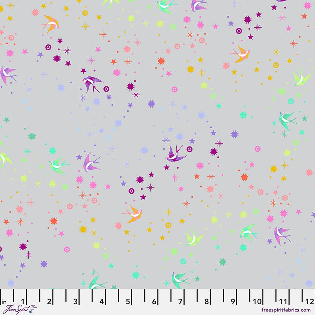 Default Fairy Dust in Fog - True Colors Graywork - Tula Pink