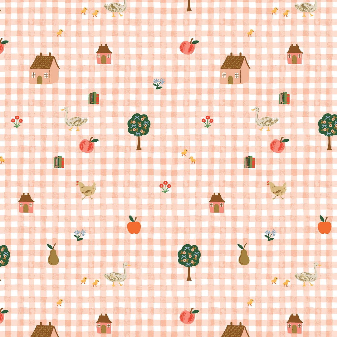 Default Farmhouse Gingham in Pink - Home Sweet Home - Rifle Paper Co.
