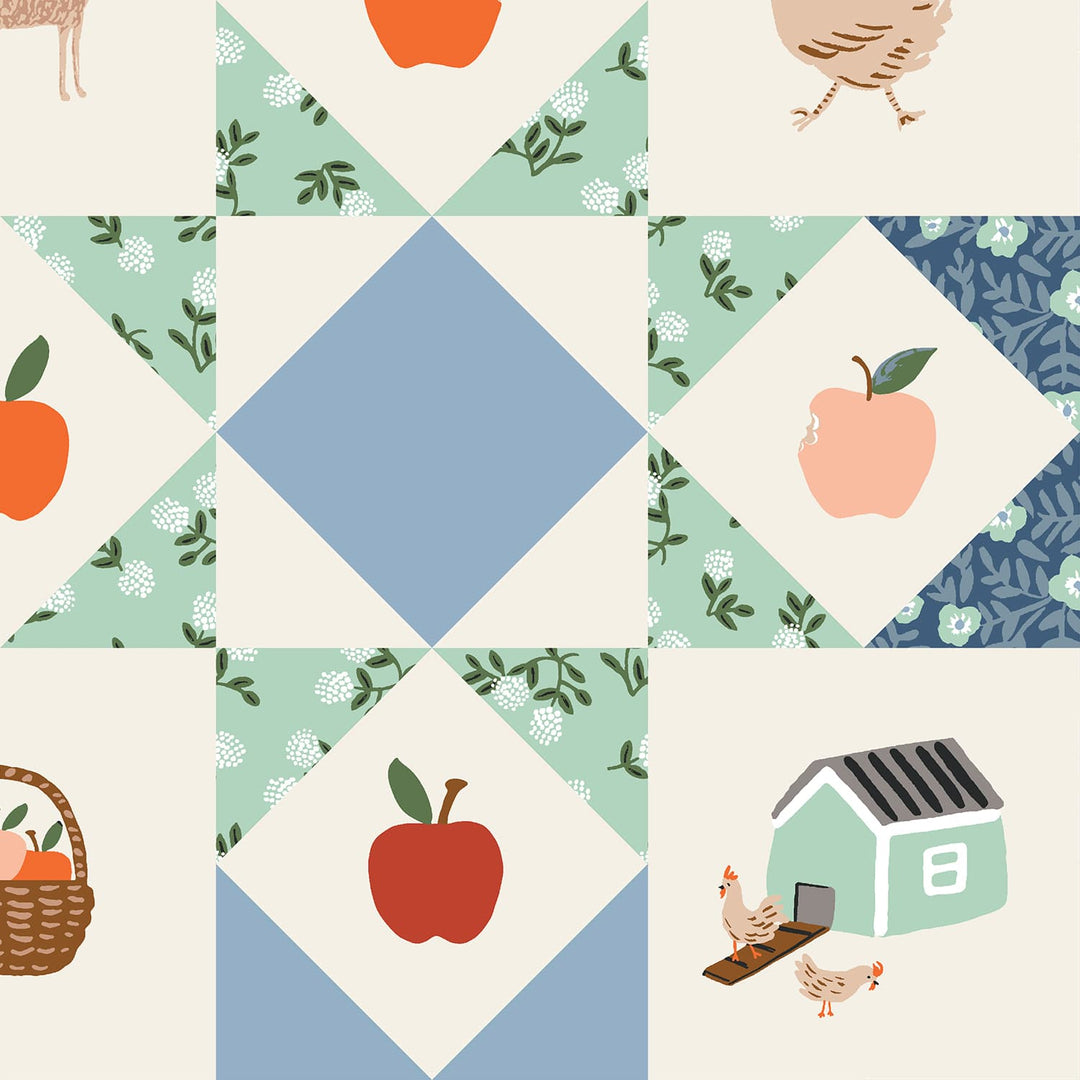 Default Farmhouse Quilt in Slate - Home Sweet Home - Rifle Paper Co.