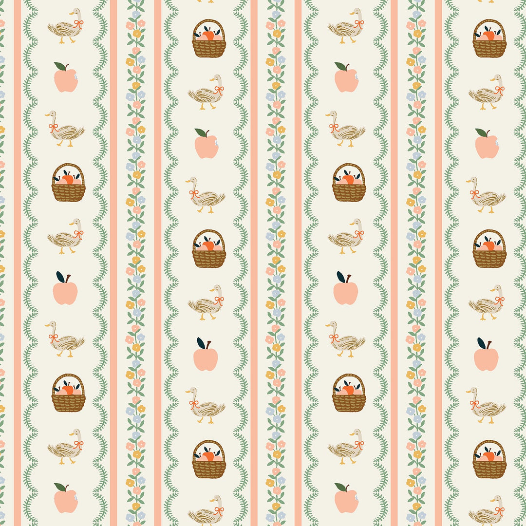 Default Farmhouse Stripe in Cream CANVAS - Home Sweet Home - Rifle Paper Co.