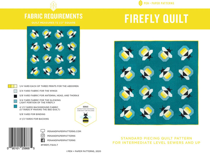 Firefly Quilt Pattern - Pen + Paper Patterns