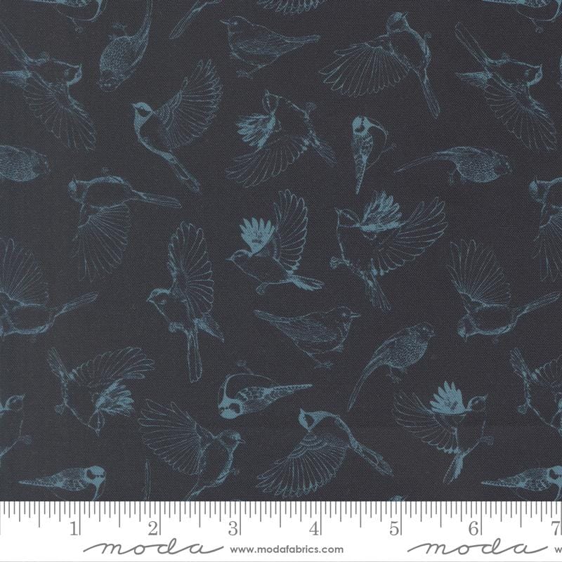 Default Flock of Feathers in Midnight - Feather and Forest Bloom