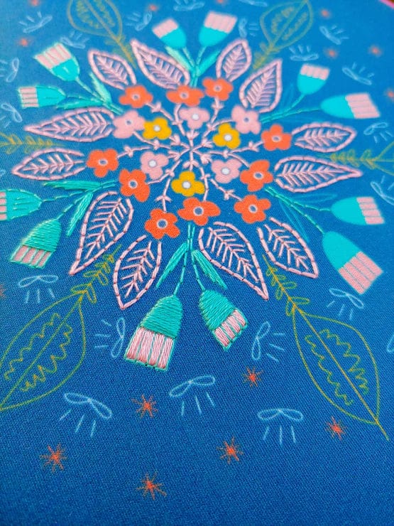 Floral Burst Embroidery Kit - Cozyblue Handmade