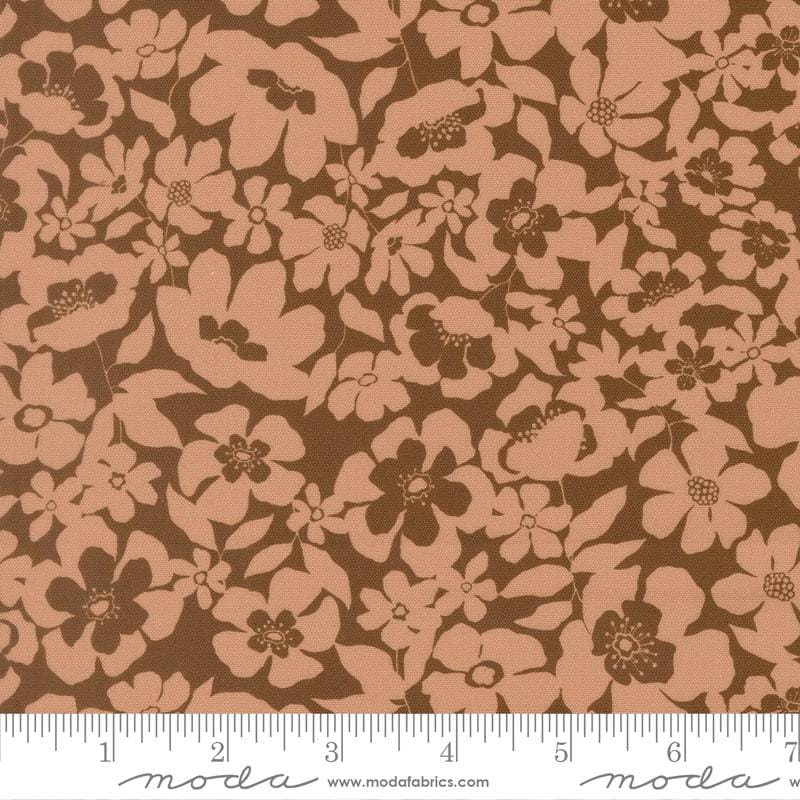 Default Floral Fusion in Walnut - Feather and Forest Bloom