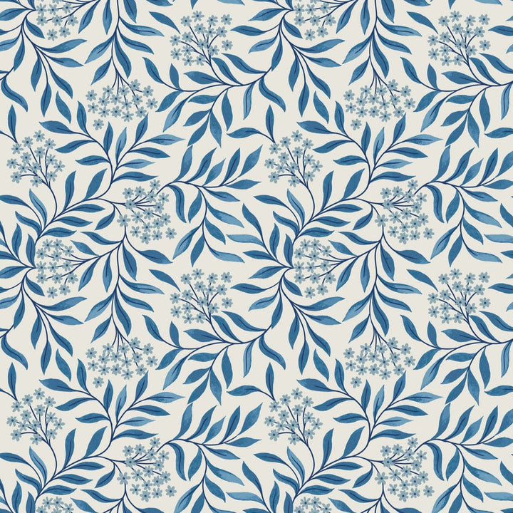 Floral Leaves on Deep Cream - Brensham - Lewis & Irene