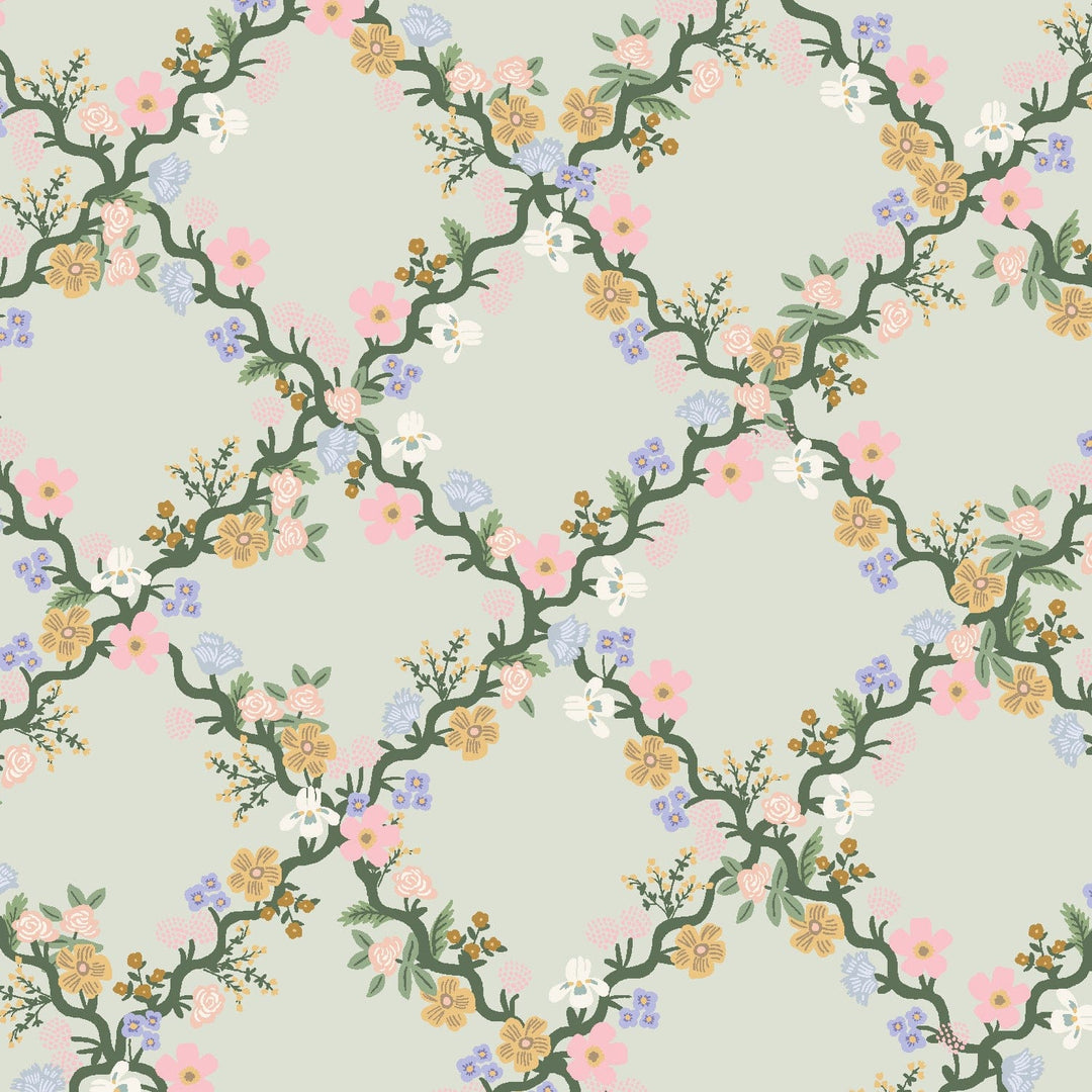 Default Floral Trellis in Green - Easter - Rifle Paper Co.