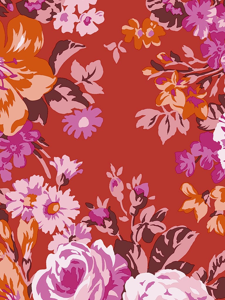 Default Flower Crown in Red - Liberty Tana Lawn Yardage
