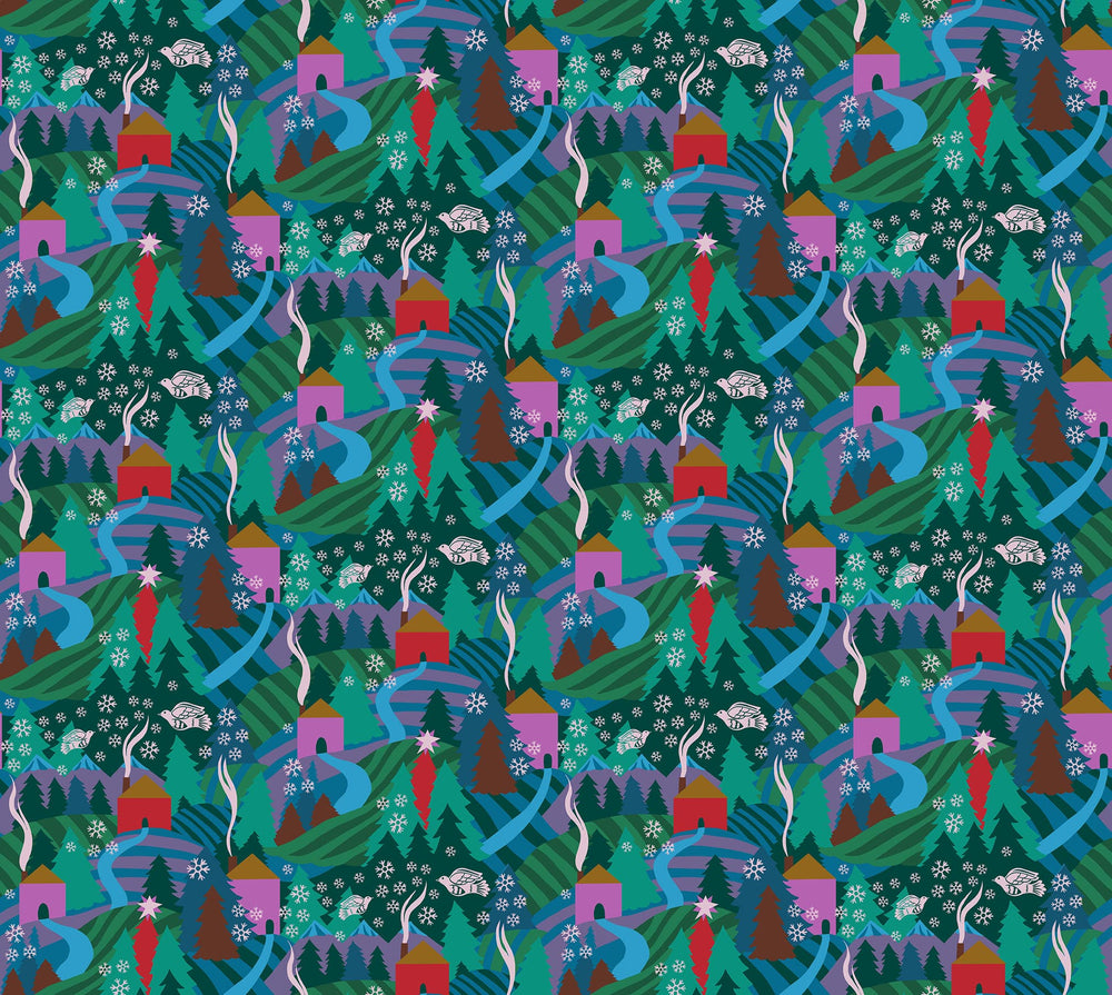 Default Flurry in Evening - Cozy Christmas - Anna Maria Textiles