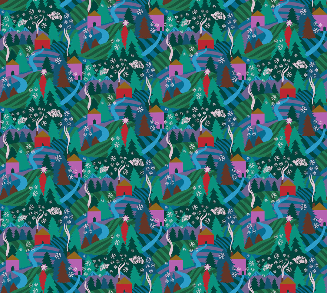 Default Flurry in Evening - Cozy Christmas - Anna Maria Textiles