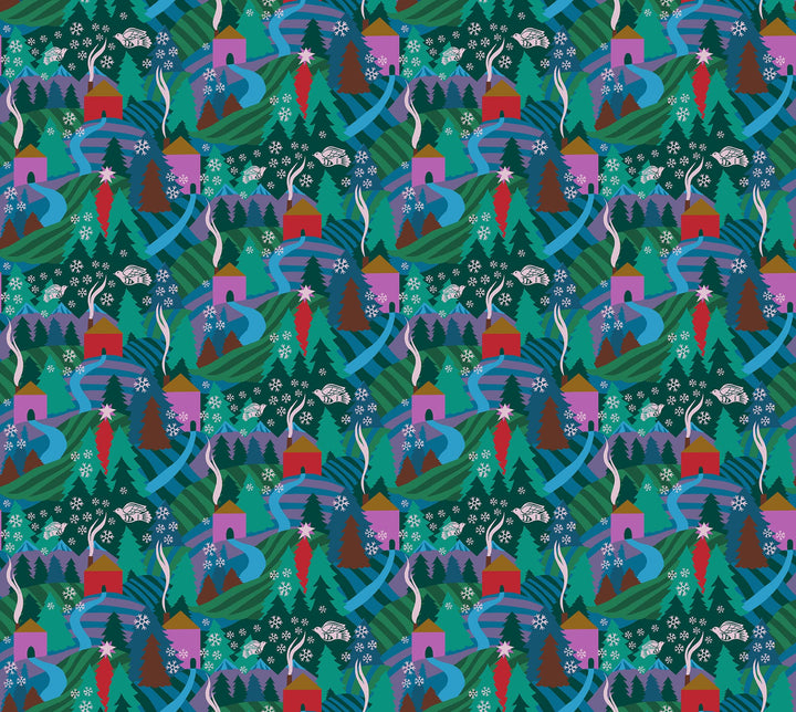 Default Flurry in Evening - Cozy Christmas - Anna Maria Textiles