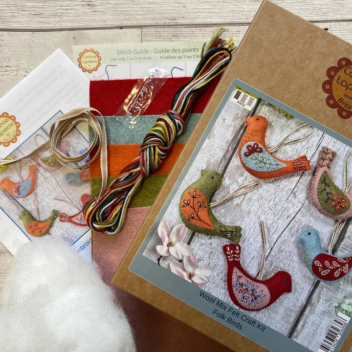 Default Folk Birds - Corinne Lapierre Embroidery Kit