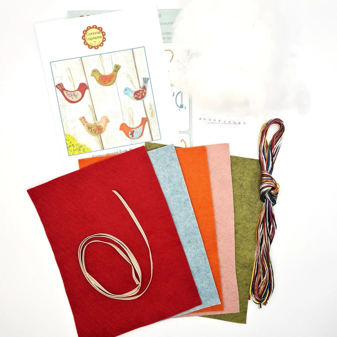 Default Folk Birds - Corinne Lapierre Embroidery Kit