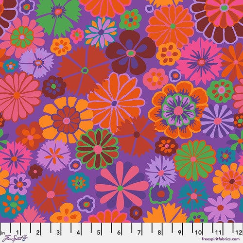 Default Folk Flower in Red - Kaffe Fassett