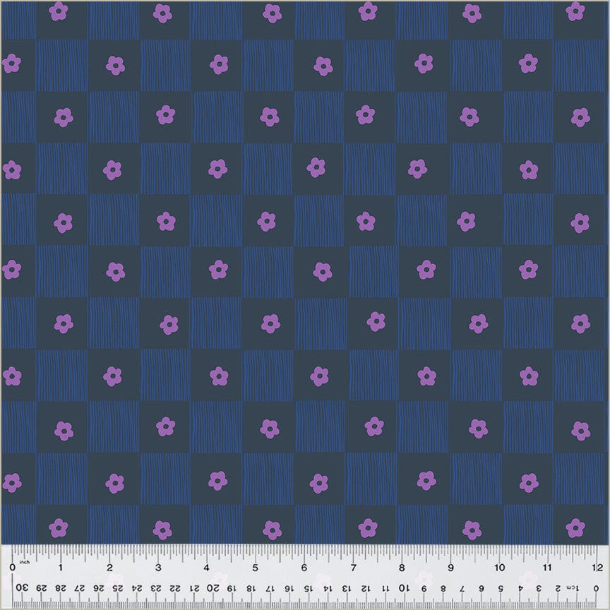 Default Footpath in Indigo - Ruby and Bee Blenders - Heather Ross