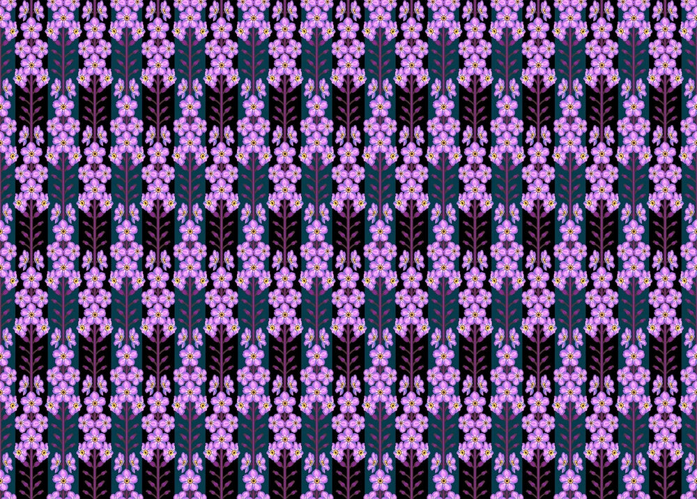 Default Forgetmenot in Indigo - Iconic - Anna Maria Textiles