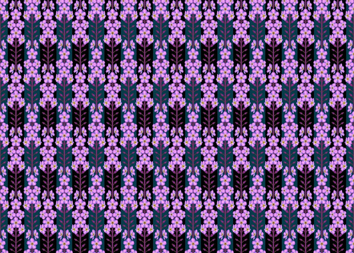 Default Forgetmenot in Indigo - Iconic - Anna Maria Textiles