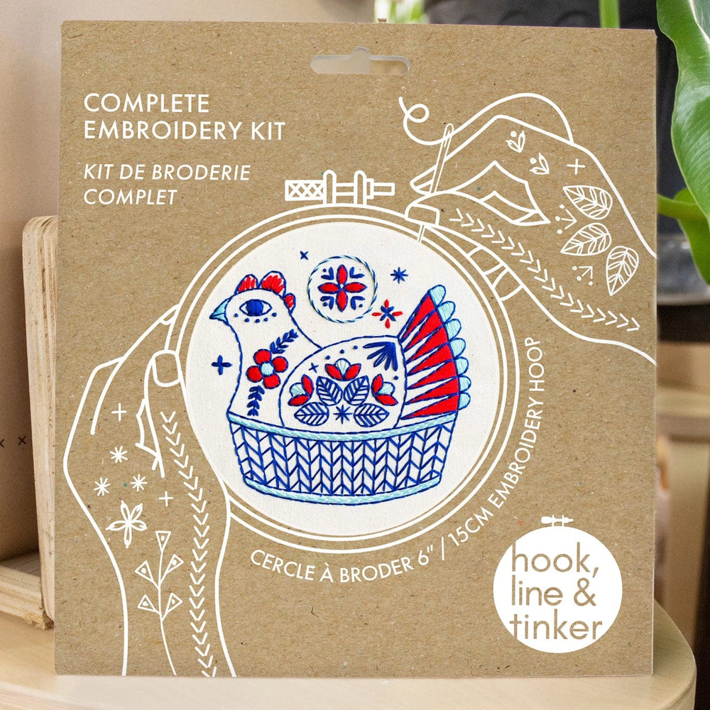 Default French Hen - Hook, Line & Tinker Embroidery Kit