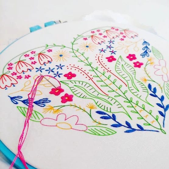 Full Heart Embroidery Kit - Cozyblue Handmade