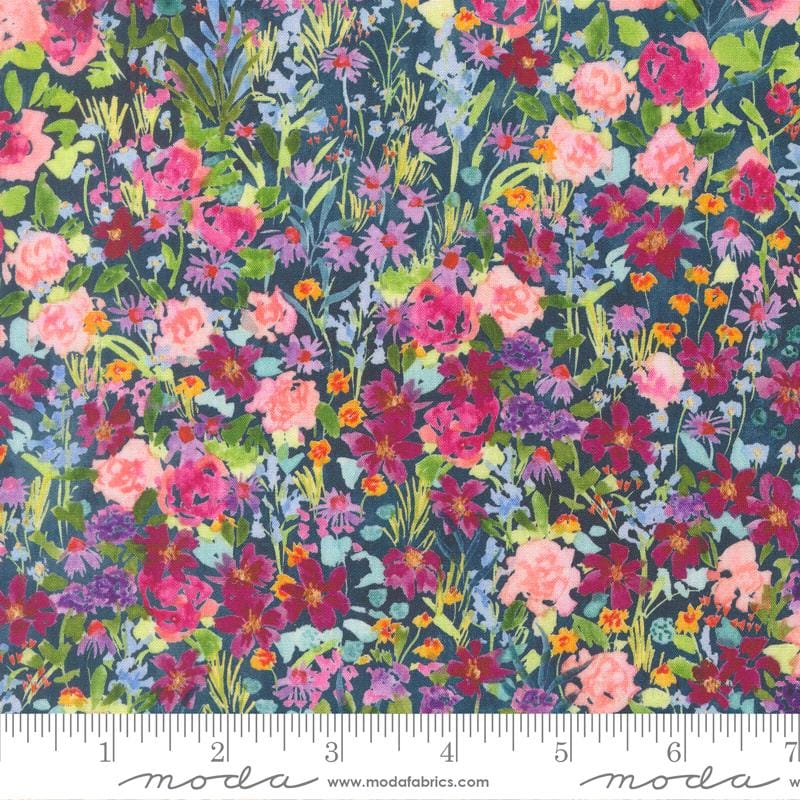 Default Garden Glitter in Navy - RAYON - Soulstice
