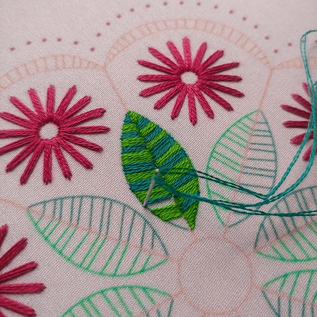 Garden Mandala Embroidery Kit - Cozyblue Handmade