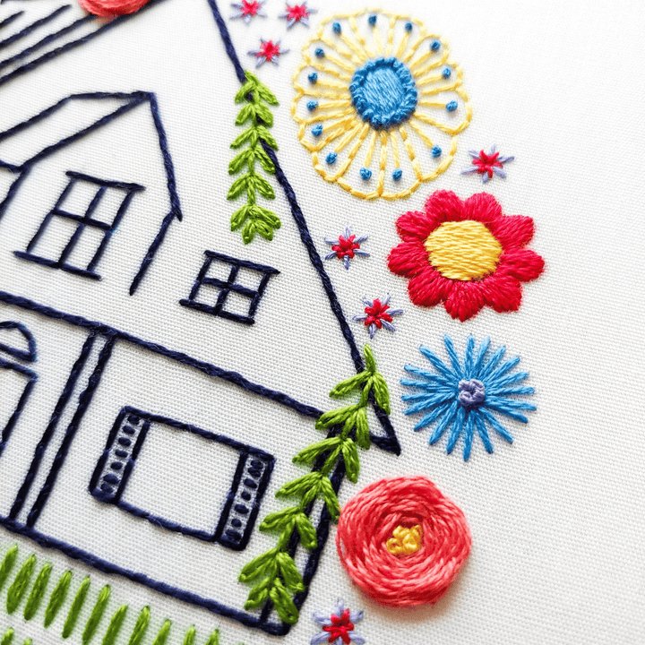 Guest House Embroidery Kit - Cozyblue Handmade