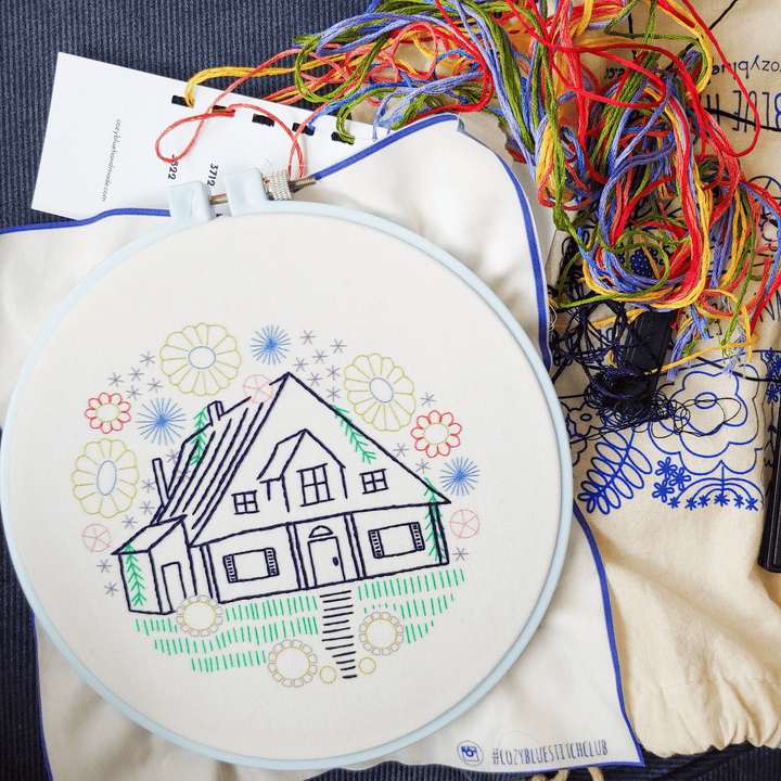 Guest House Embroidery Kit - Cozyblue Handmade