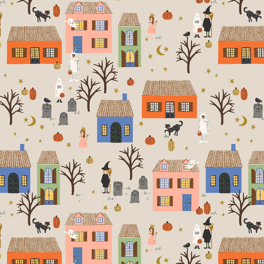 Default Halloween Night in Linen & Metallic Gold - Halloween - Rifle Paper Co.