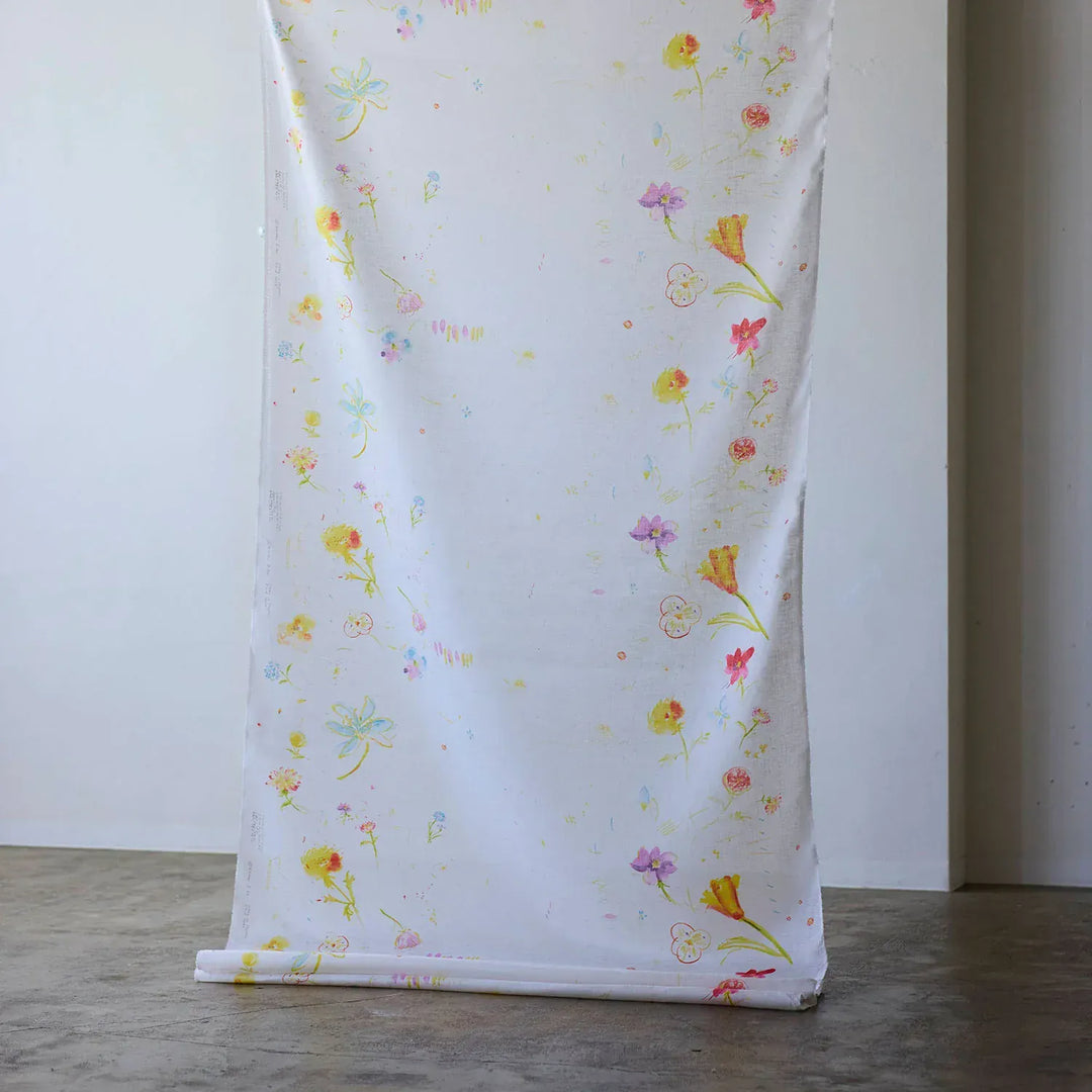 Default HANA NO TOKINIWA in E - nani IRO - Organic Double Gauze - 2026 - White Pale