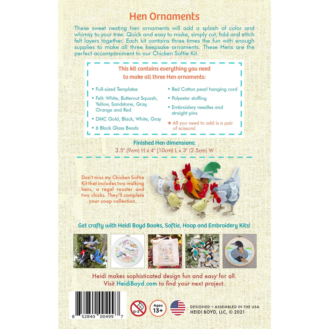 Default Hens - Whimsey Ornament Kit