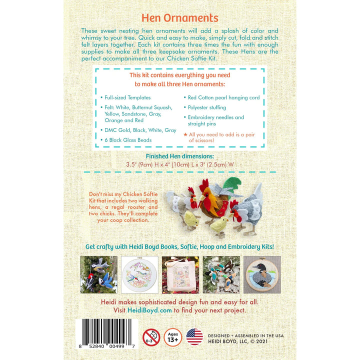 Default Hens - Whimsey Ornament Kit