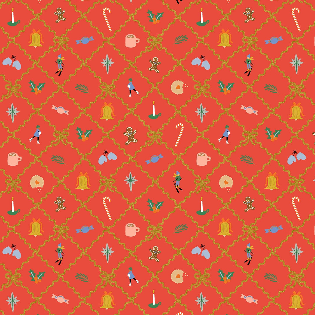 Default Holiday Argyle in Red MET Gold - Holiday Classics IV