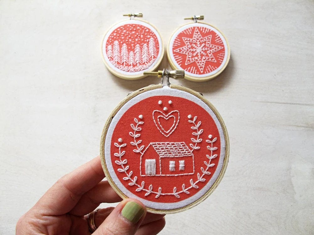 Default Holiday Ornaments Embroidery Kit - Cozyblue