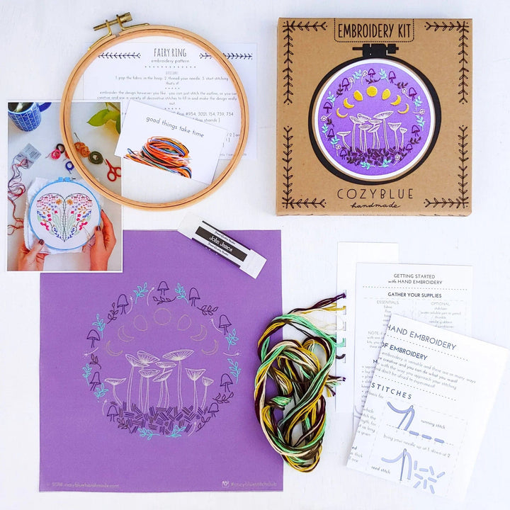 Default Holiday Ornaments Embroidery Kit - Cozyblue