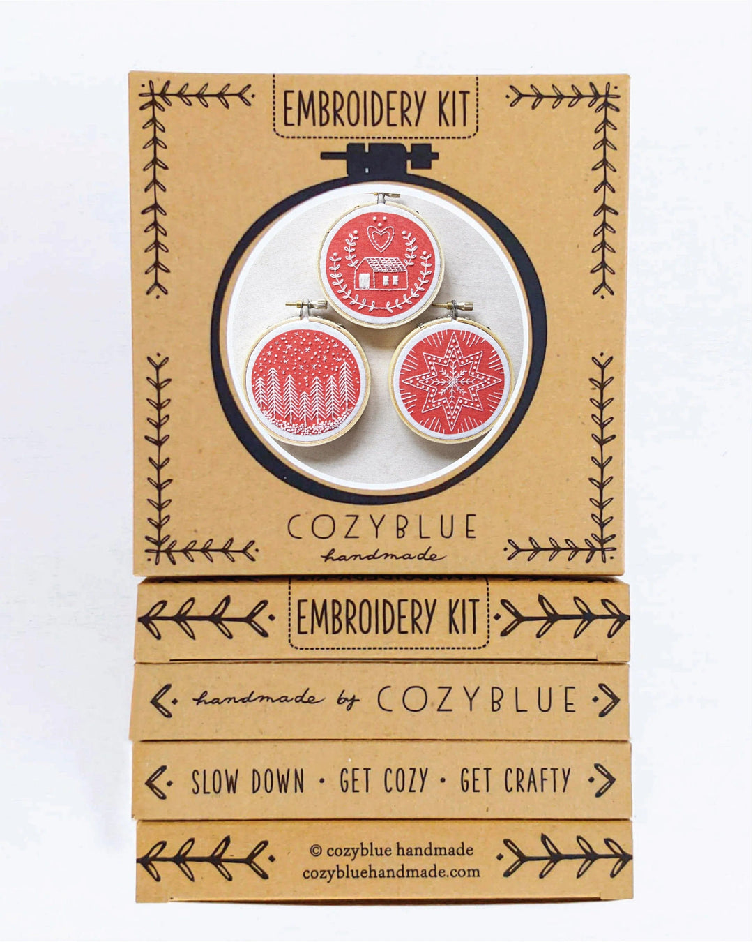 Default Holiday Ornaments Embroidery Kit - Cozyblue