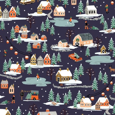 Holiday Village in Navy - Holiday Classics - Rifle Paper Co.