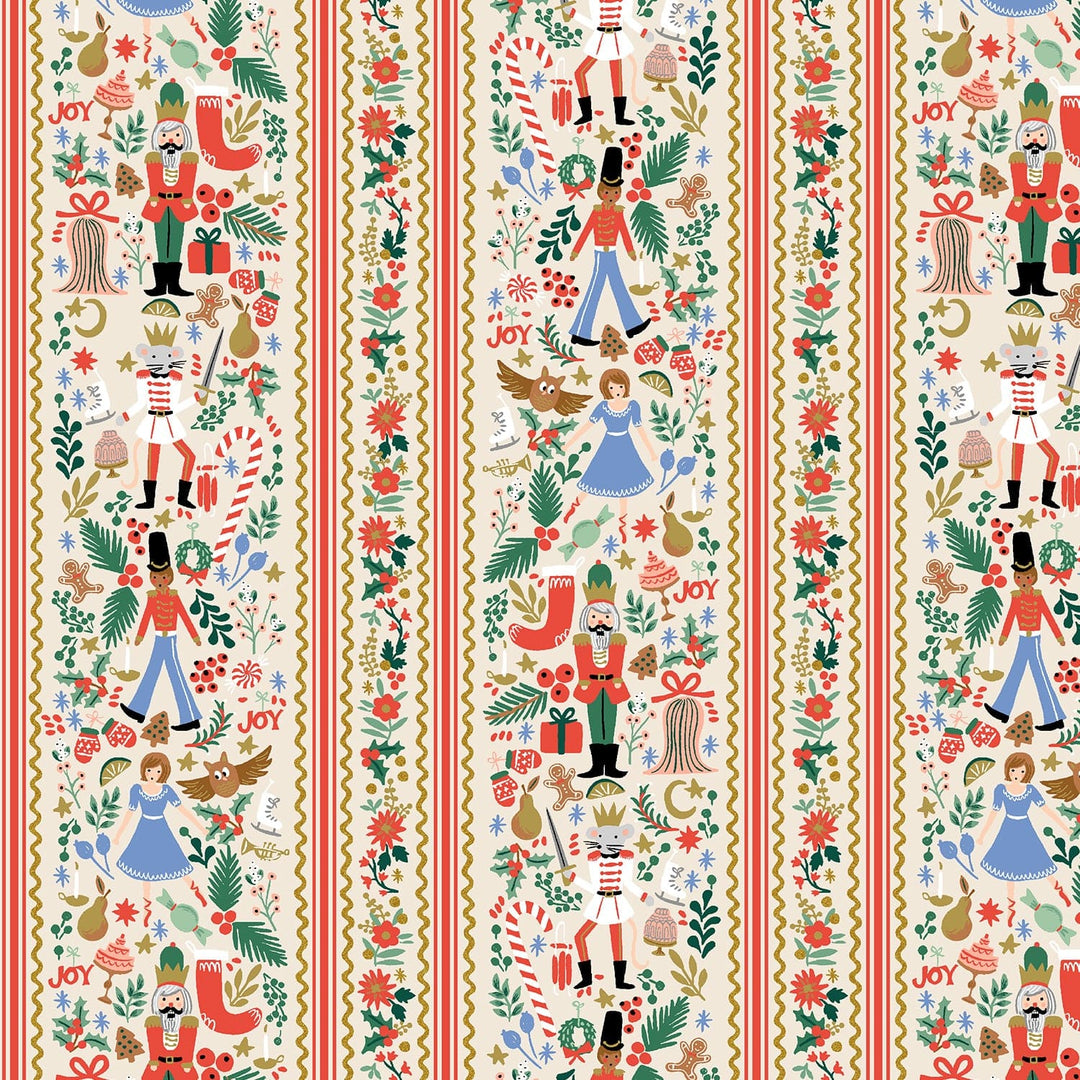 Default Holly Jolly Nutcracker in Cream MET Gold - Holiday Classics IV