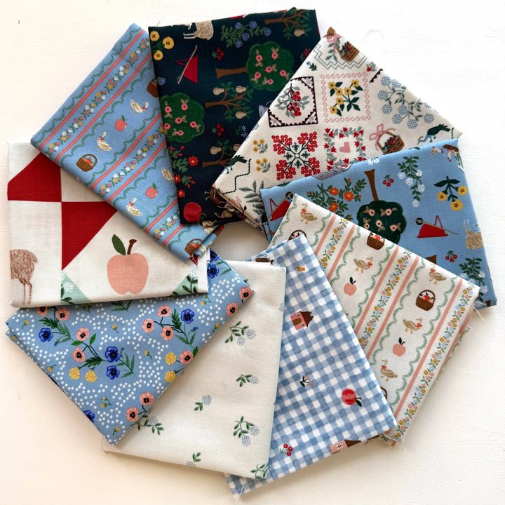 Default Home Sweet Home FQ Bundle in Blue - 9 FQ - Rifle Paper Co.