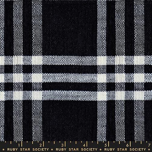 Default Horizon Plaid in Black - Chore Coat Wovens - Warp & Weft: Mystic Fable