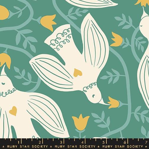 Default Hummingbirds CANVAS in Watercress - Endpaper - RSS