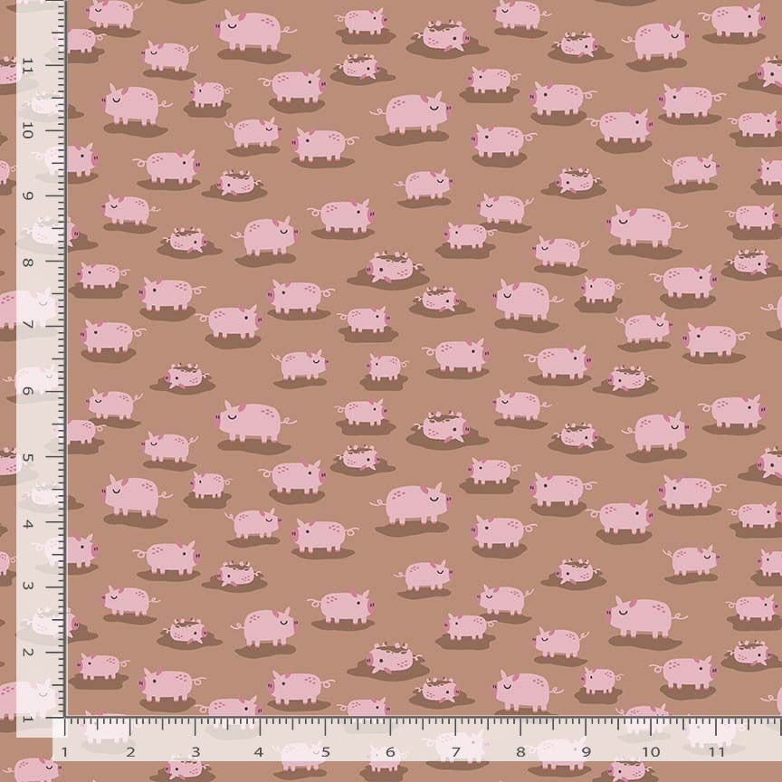 Default I Ham What I Ham in Ginger FLANNEL - Hogs & Kisses Flannel