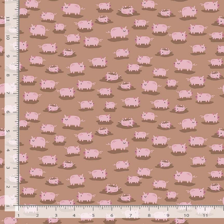 Default I Ham What I Ham in Ginger FLANNEL - Hogs & Kisses Flannel