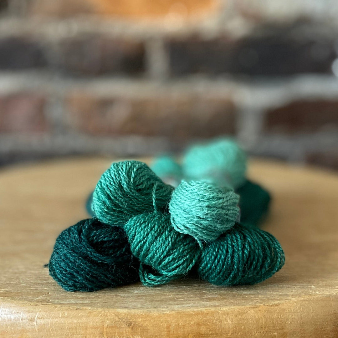 Individual Appleton Crewel Wool Skeins from the Bright Peacock Blue Colorway