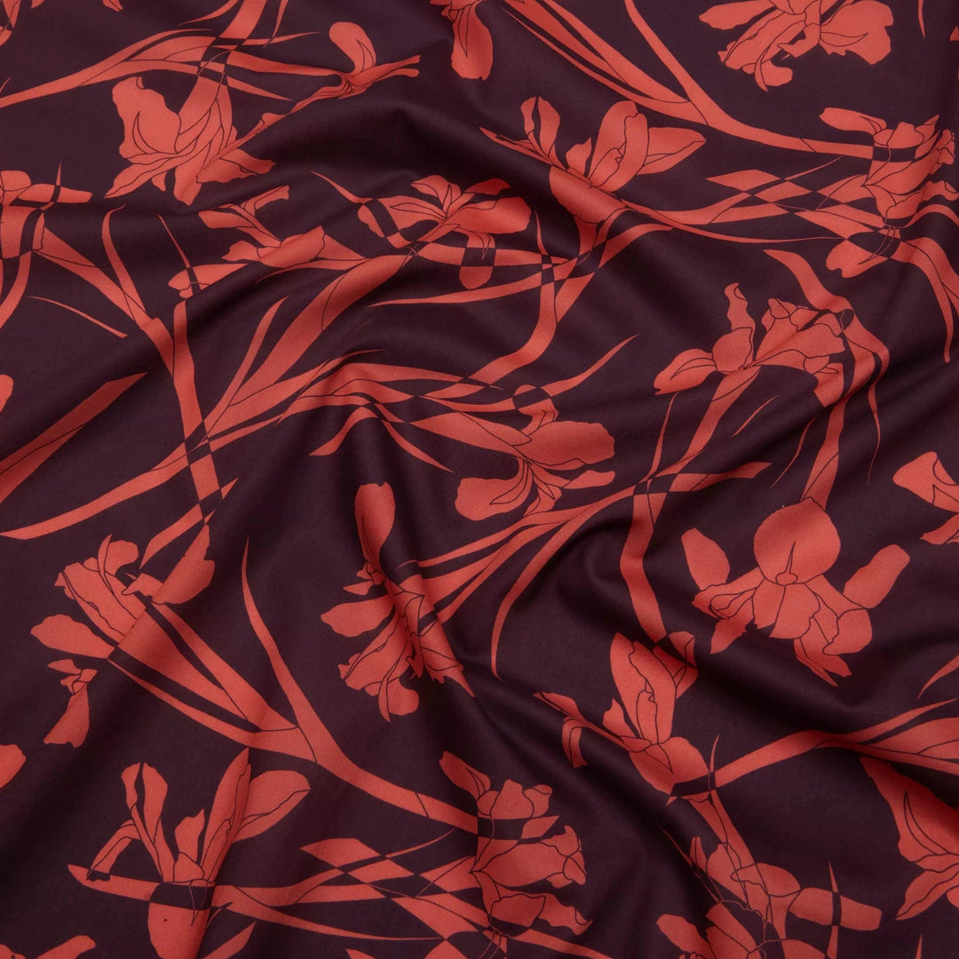 Default Iris Scatter in Red - Liberty Tana Lawn Yardage